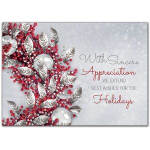 Custom Business Appreciation Sentiment Holiday Cards