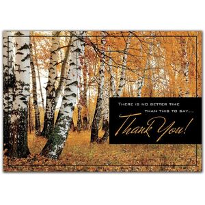 Custom Business Thanksgiving Cards with Fall Theme