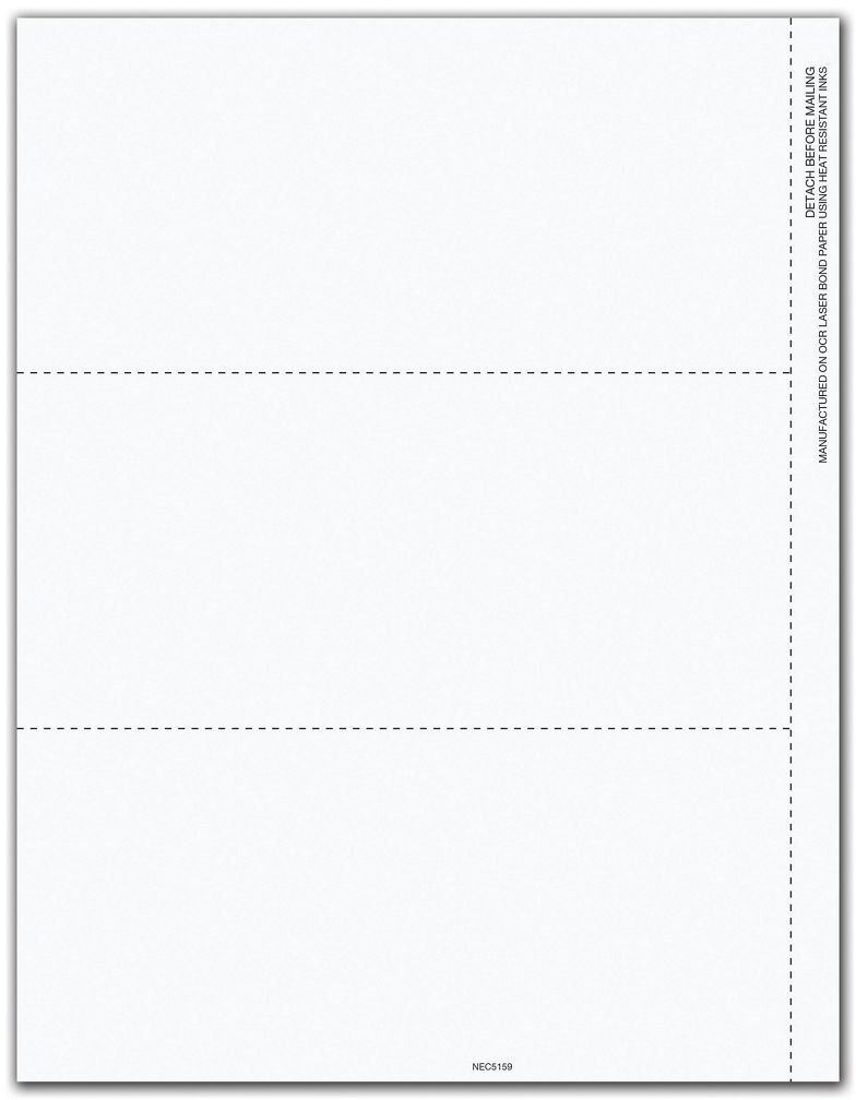 Tax Forms - Blank 1099-NEC Form. 3-Up with Copy B