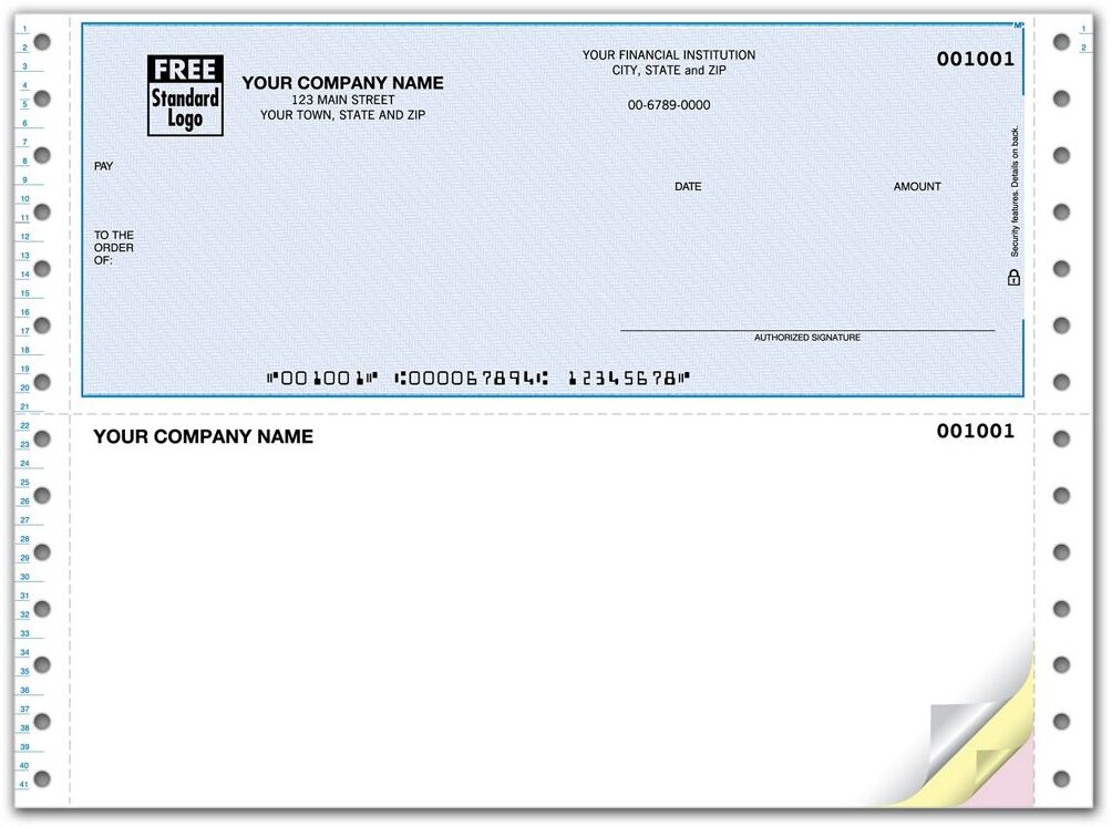 Continuous MYOB® Business Checks, Duplicate Format