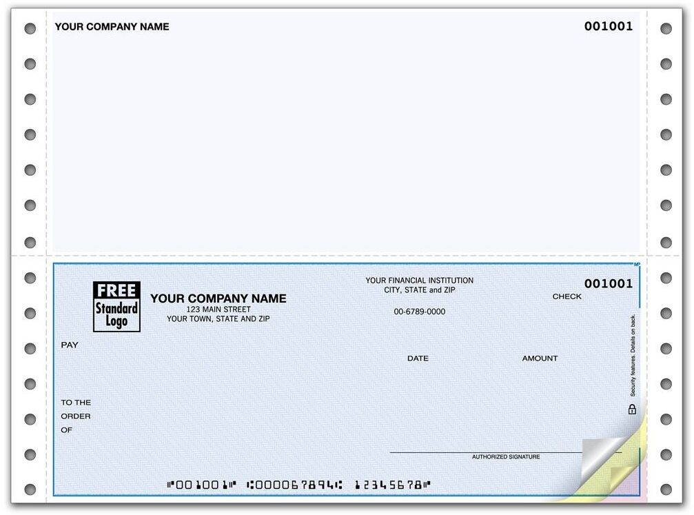 Continuous Accounts Payable Checks, Topstub