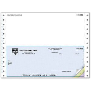 Pin Fed Business Checks with Top Stub