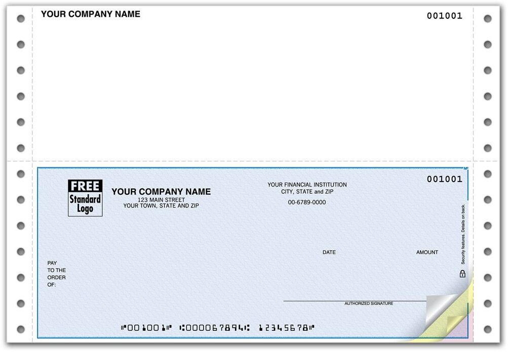 Peachtree Business Checks for Use with Pin Feed Printers