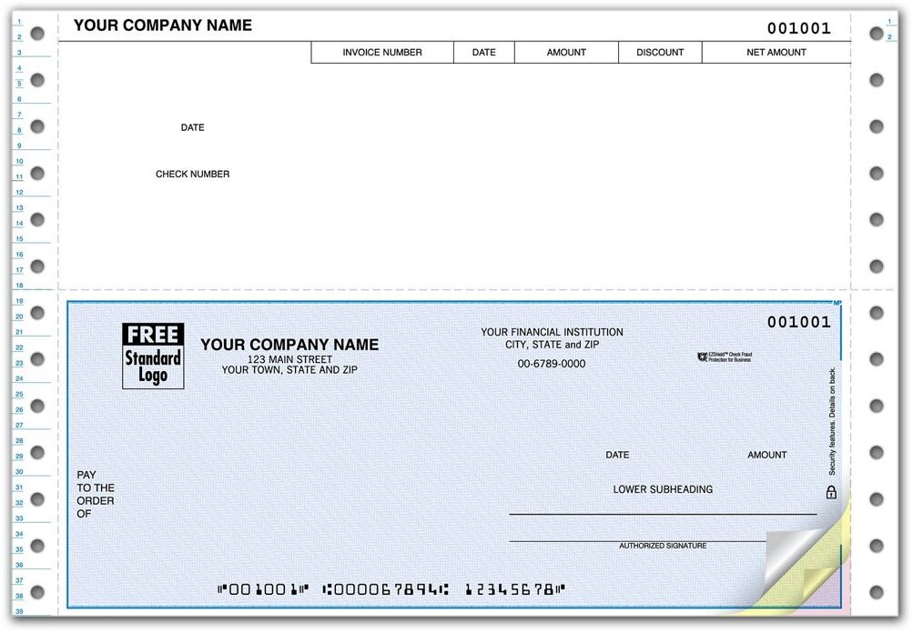 Continuous Account Payable Business Checks