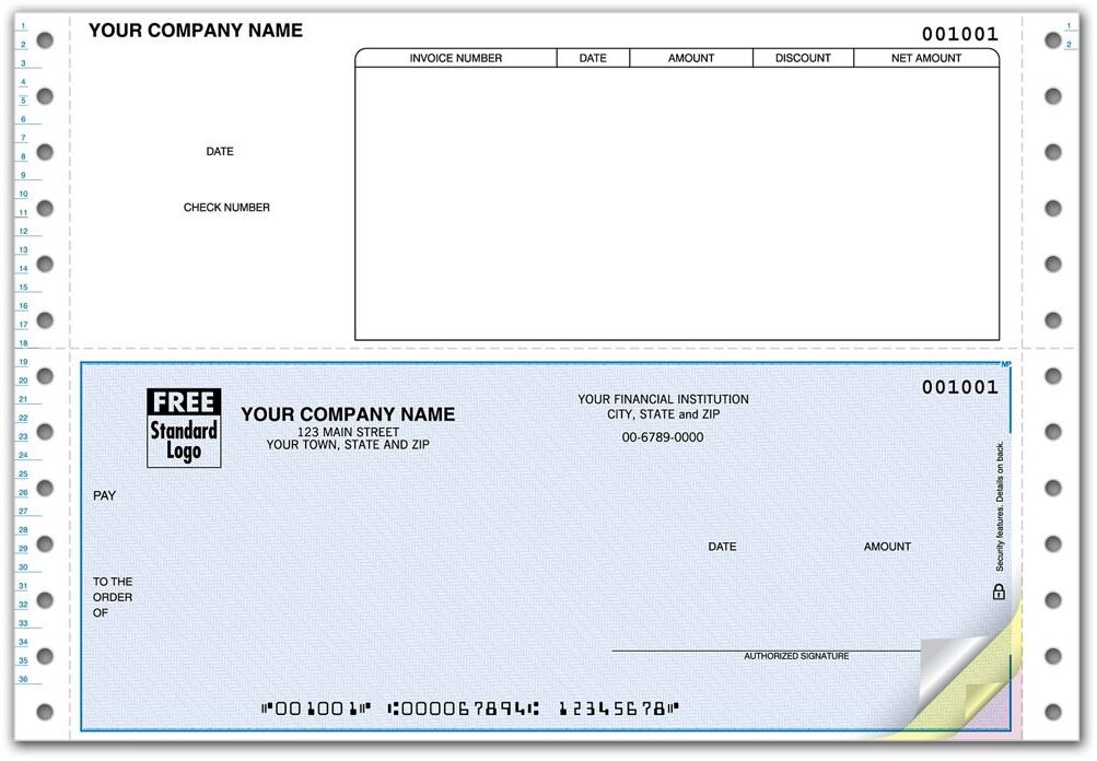 Business Payable Checks with Rounded Column