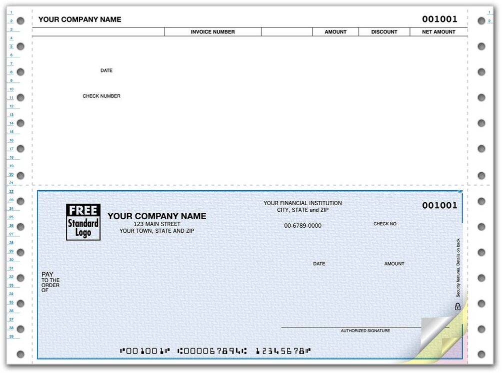 Business Checks for Payables, 6 Columns