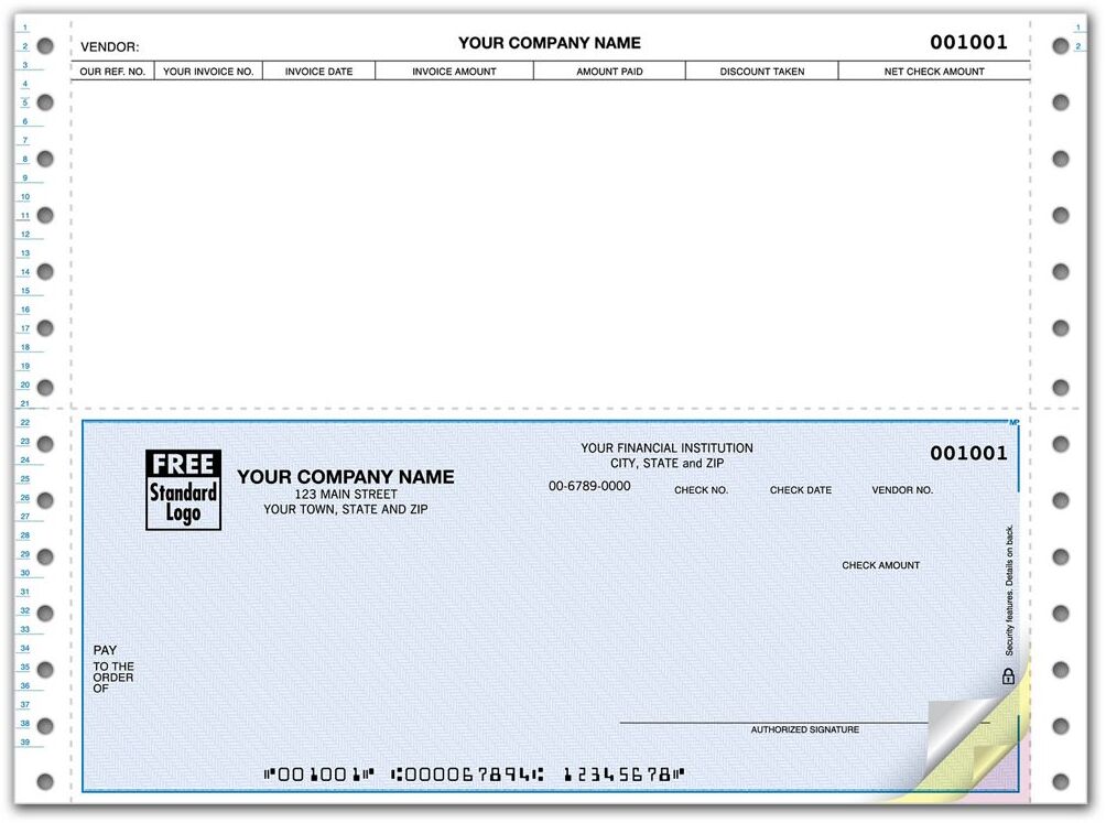 Continuous Accounts Payable Checks for Peachtree Software