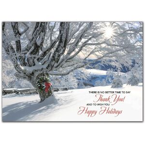 Custom Printed Gratitude Holiday Greeting Cards for Business or Family Use