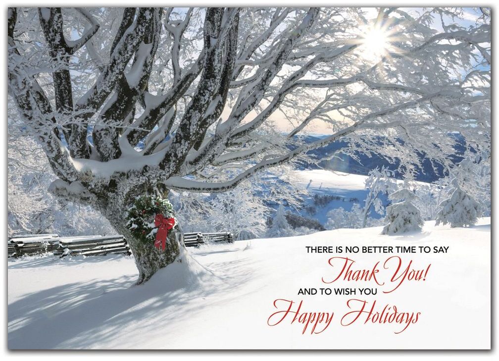 Custom Printed Gratitude Holiday Greeting Cards for Business or Family Use