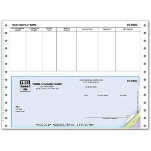 Continuous Accounts Payable Check with Stub