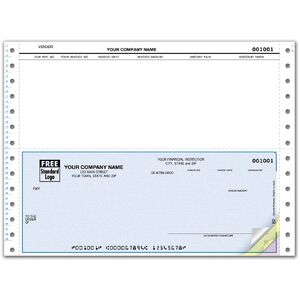 Continuous Account Payable Check with Condensed Stub