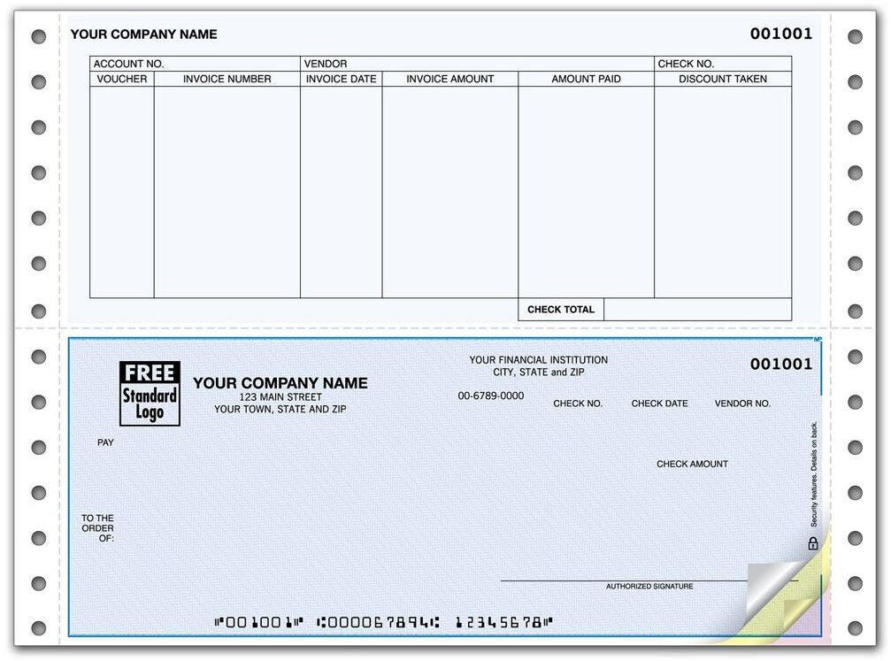 Pin Fed Account Payable Checks