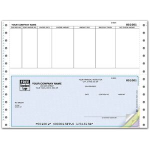 Accounts Payable Continuous Carbonless Check, 7 Columns