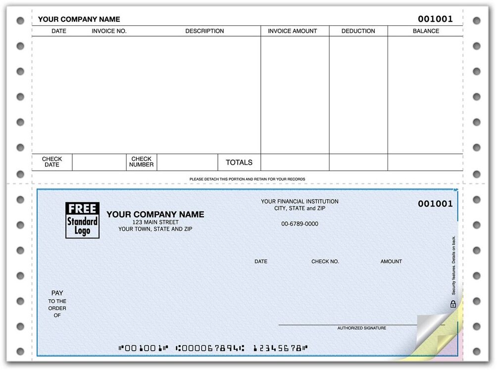 Continuous Accounts Payable NCR Checks for Timberline