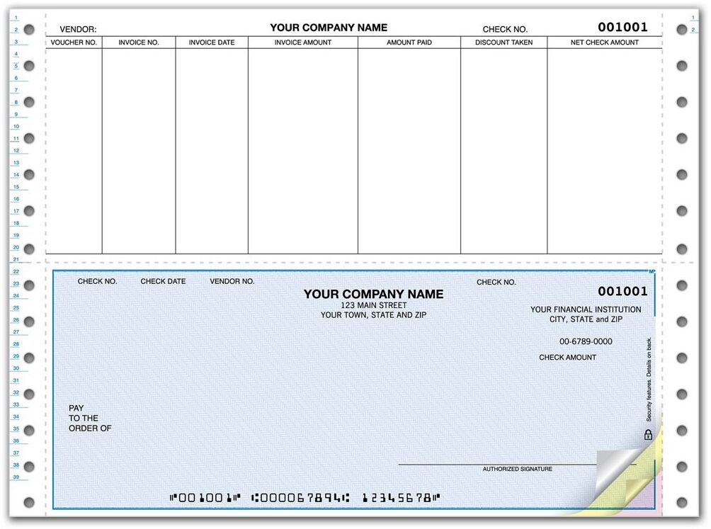 Continuous Accounts Payable Business Checks, Macola