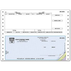 Continuous Payroll Check with State and Federal Deductions