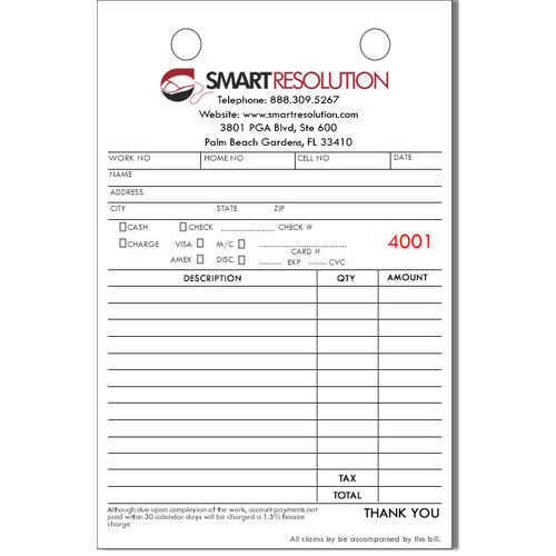 Custom retail register forms that fan-part in a countertop box