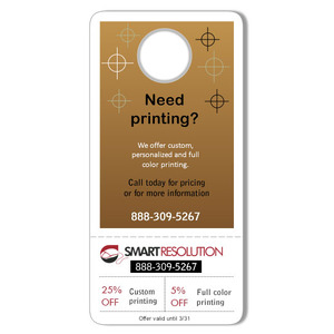 Custom pantone door hangers printing