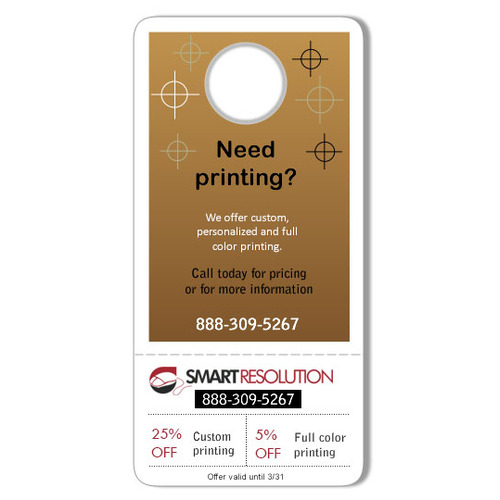 Custom pantone door hangers printing