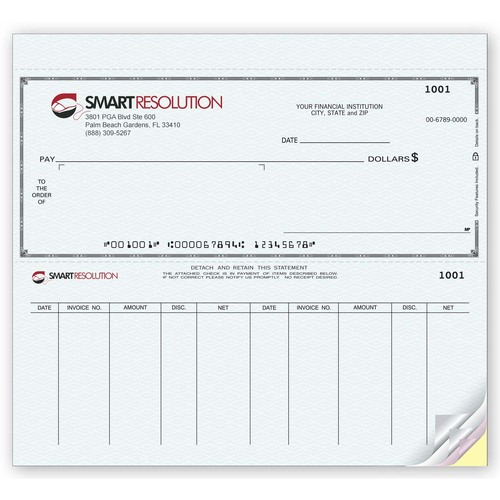 Custom business voucher check printing