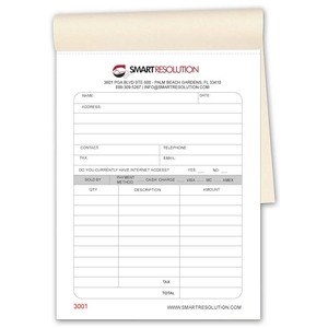 Custom business forms in book format