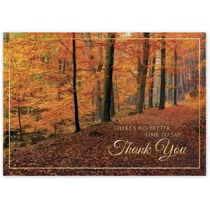 Custom Business Thanksgiving Greeting Cards - Woodland Gratitude