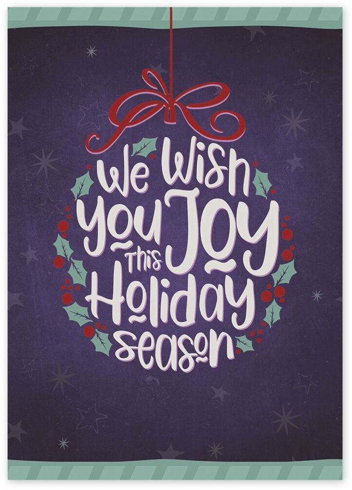 We Wish you Joy for the Holidays - Business Greeting Cards