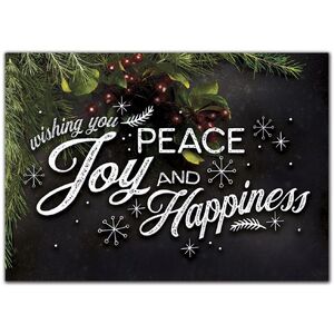 Custom Business Holiday Greeting Cards - Wishing You Peace, Joy and Happiness