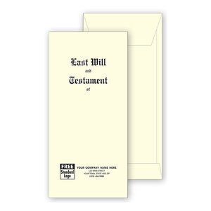 Last will and testament envelopes for legal firms or attorneys