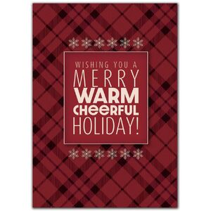 Custom Flannel & Snowflakes Christmas Cards