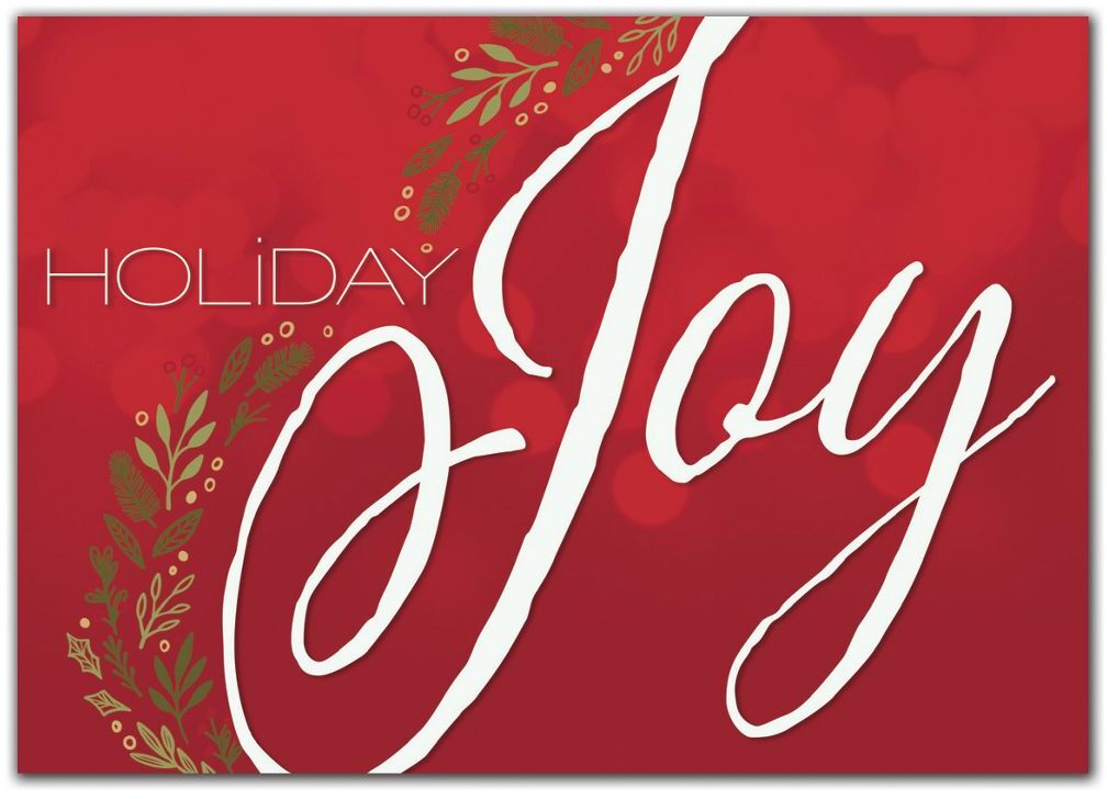 Custom Business Holiday Cards | So Much Joy, Red