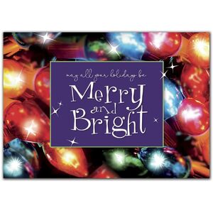 Custom Business Holiday Cards - Merry and Bright Lights Display