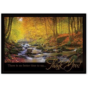 Custom Business Thanksgiving Cards - Radiant Thanks over Fall River