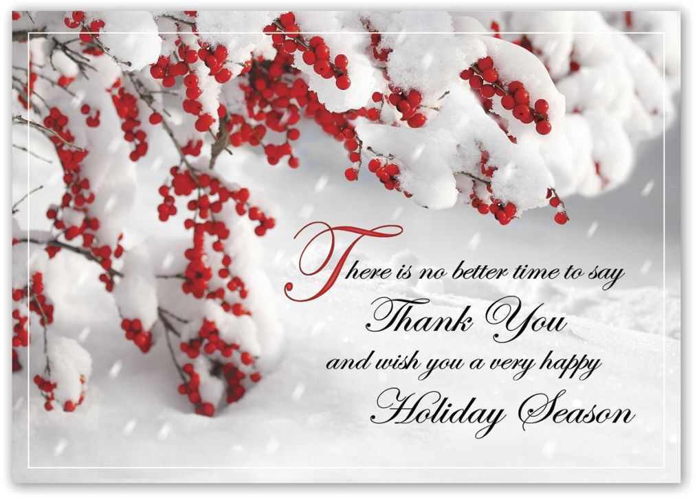 Custom Appreciation Holiday Cards for Businesses or Families