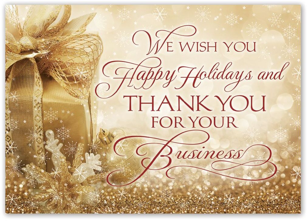 Custom Business Thank You Holiday Greeting Cards