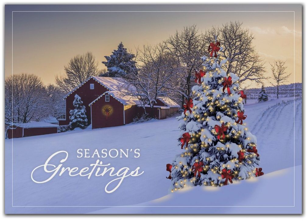 Business Holiday Cards - Country Morning Living