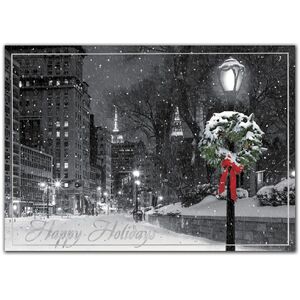 Custom New York Themed Holiday Cards - Big Apple Hush