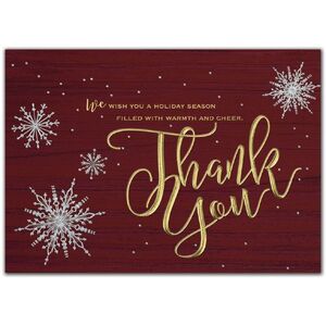 Custom Printed Gratitude Greeting Cards - Burgundy and Gold