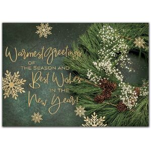 Custom Holiday Cards | Green & Gold