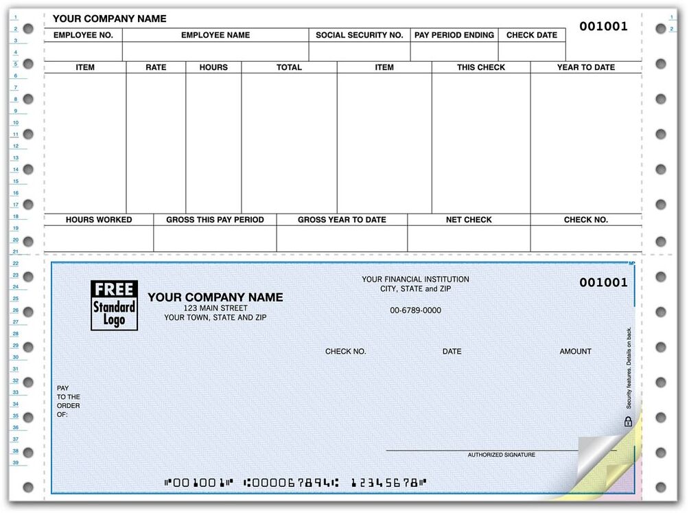 Continuous Payroll Check Printing