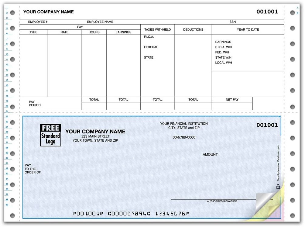 Continuous Payroll Check with Year to Date Column