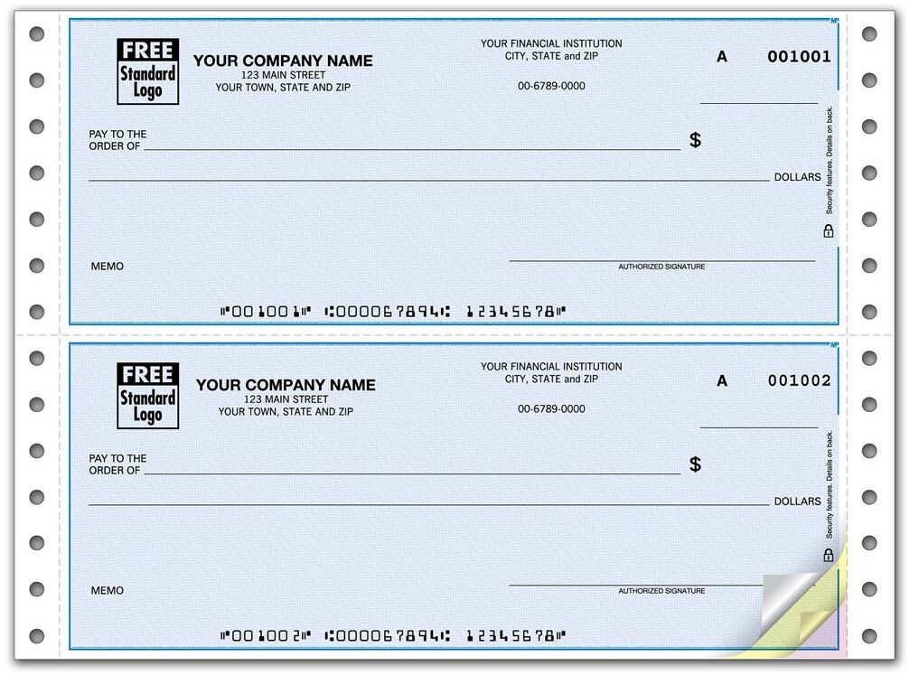 Custom Continuous Quickbooks® Checks