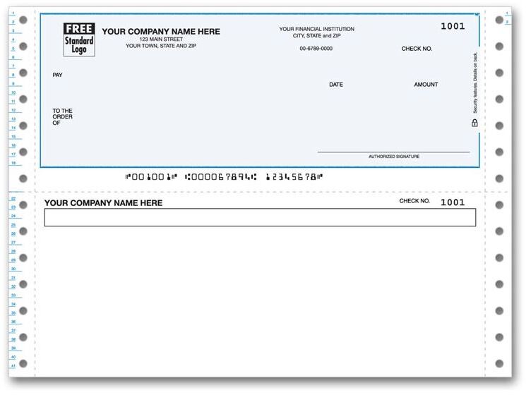 Continuous Business Check with Bottom Stub