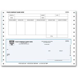 Custom Continuous Accounts Payable Checks with Top Stub, Duplicate