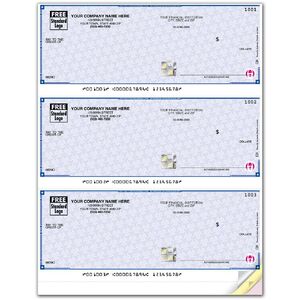 Printing of foil hologram business check