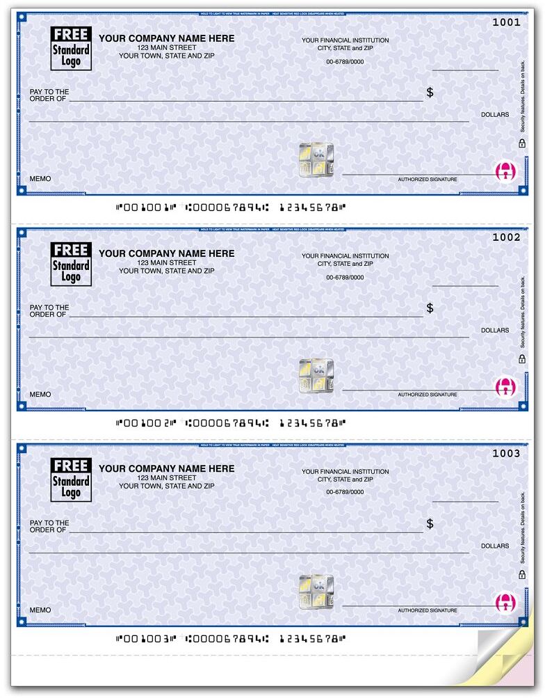 Foil hologram business check printing