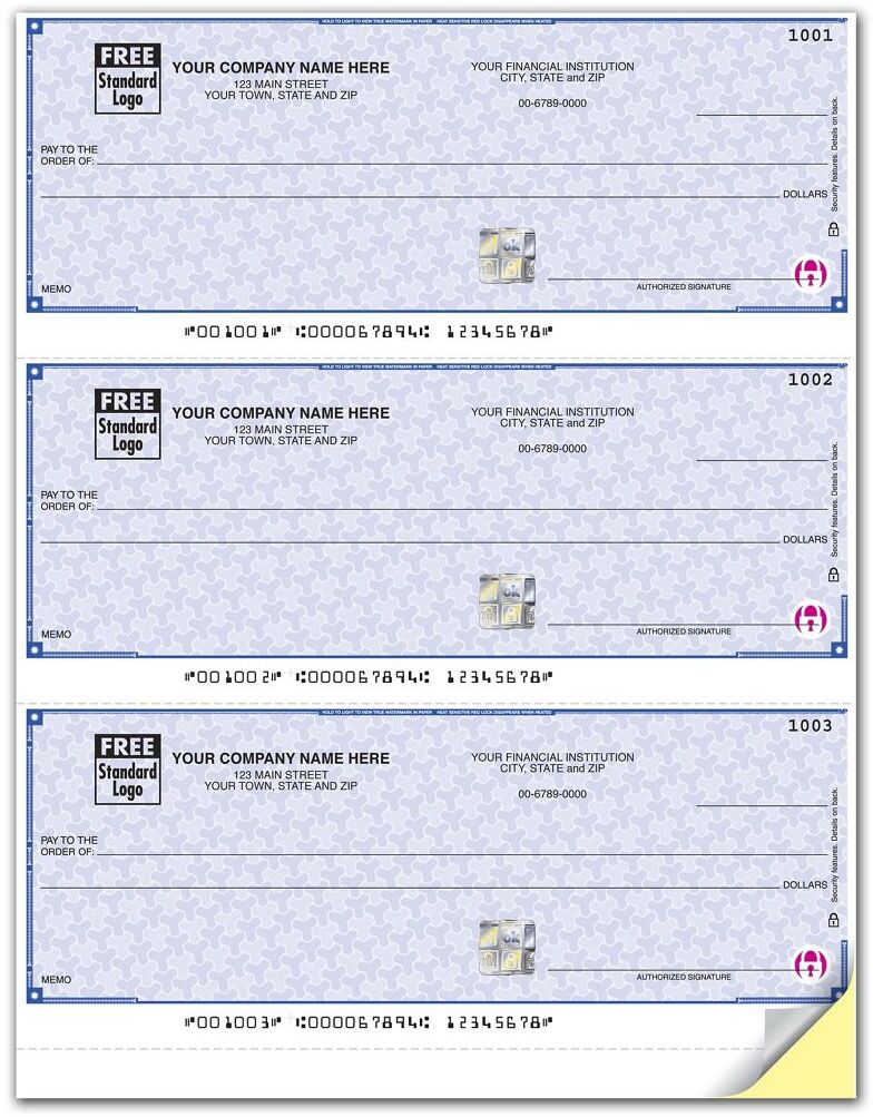 Printing of foil hologram MYOB business check