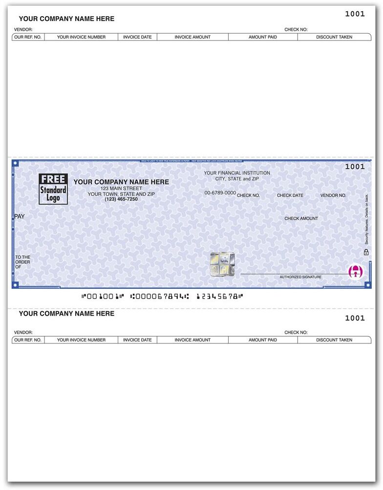 Custom Laser Business Checks with Hologram Security Feature