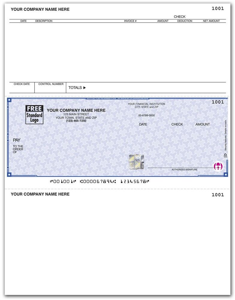 Laser Accounts Payable Business Checks - Two Stubs