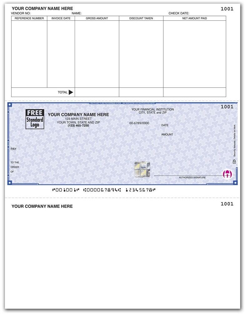 Custom Accounts Payable ACCPAC Checks, Laser Format